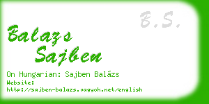 balazs sajben business card